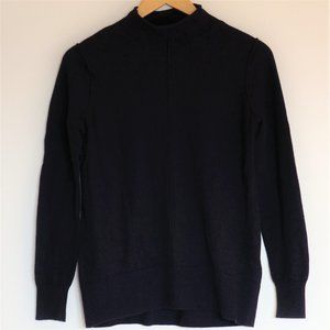 Banana Republic Navy Italian Wool-Cashmere Turtleneck Sweater